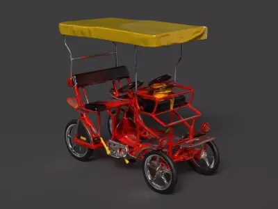 Surrey bike  Low-poly 3D model