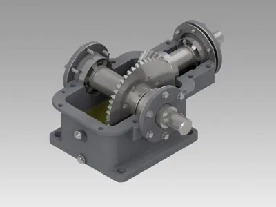 Gearbox single conical 3D model