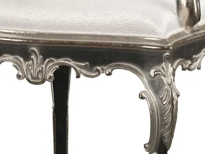 kosovart rococo dining table and chair 3D model