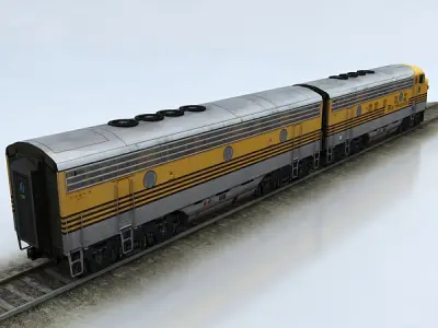 EMD F9 Low-poly 3D model