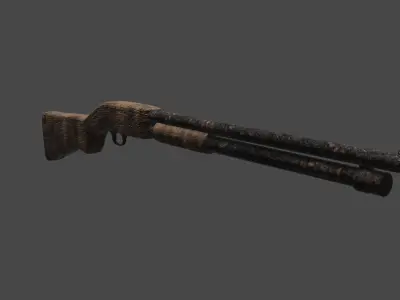 old Rifle Free 3D model