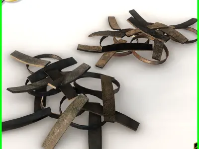 Broken Barrel Free low-poly 3D model