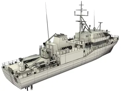 Turkish AYDIN Class Mine Ship - TCG ALANYA 3D model