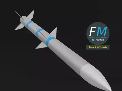 Stylized Air-to-Air Missile base mesh 3D model