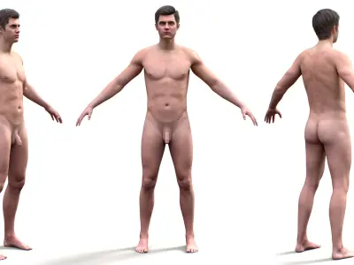Man in Bathrobe 3D model