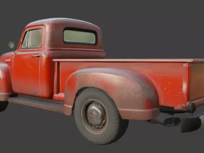 Vintage Rusty Pickup Truck 3D Model 3D model 10