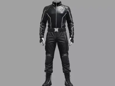 Tactical Dark Gray Combat Suit 3D model