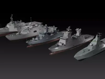 Modern corvette collection 3D Model Pack