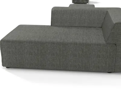 4 Industrial loft sofa sectional modules Free 3D model