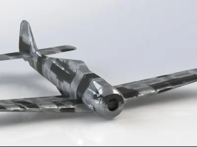 German World War II fighter aircraft 3D print model