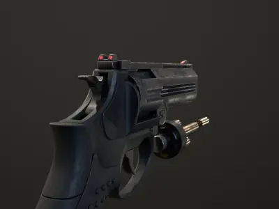MP-412 Rex Model and Textures Low-poly 3D model