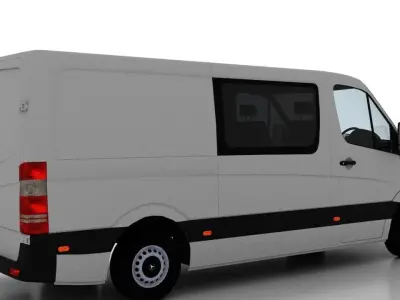 Mercedes Benz Sprinter L2H1 2009 Crew Van UK 3D model