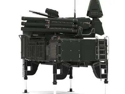 Russian Pantsir S1 PBR  Rigged  Low-poly 3D model