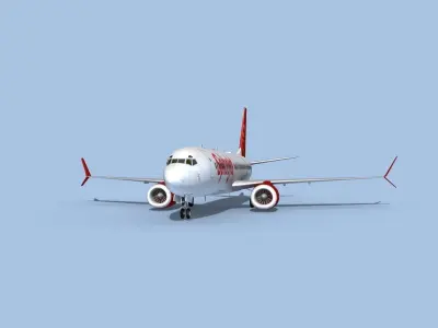 Boeing 737-800 Max SpiceJet 3D model