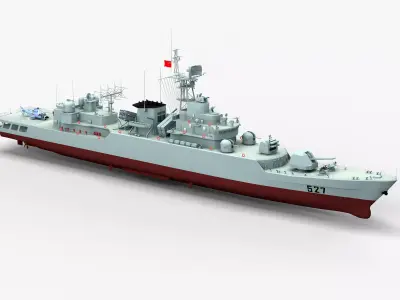 Chinese Navy Type053H3 Jiangwei Frigate 3D model