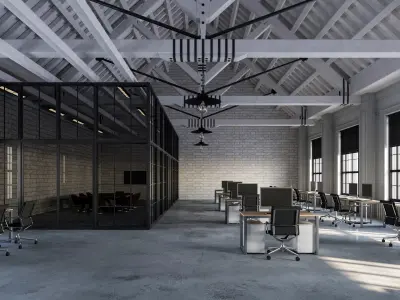 Loft Office 14 3D model