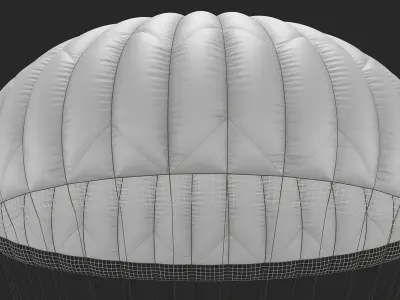  Parachute Backpack and Opened Parachute Collection 