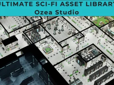 Ultimate Low Poly Sci-Fi Asset Library - 351 Assets Low-poly 3D model