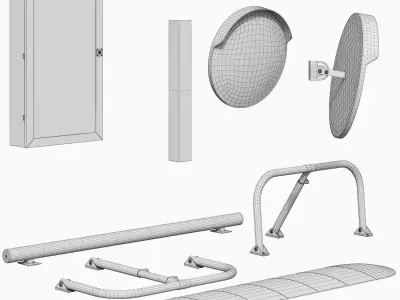 Parking Equipment Set 3D model