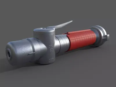 Fire hose nozzle SRK-50 3D model