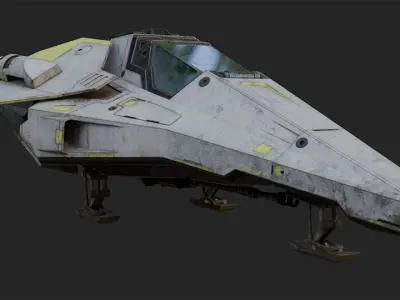 Spaceship WipeOut Inspired 3D model
