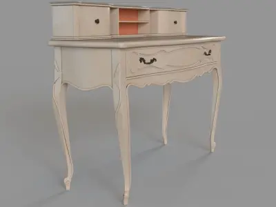 Antique Traditional Writing Desk 3D model