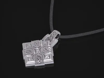 Medieval Pendant - 3D model FOR SALE - Custom 3D Jewelry 3D print model