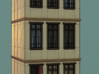 European Building Persian Style Low-poly 3D model