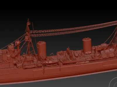 cruiser Low-poly 3D model