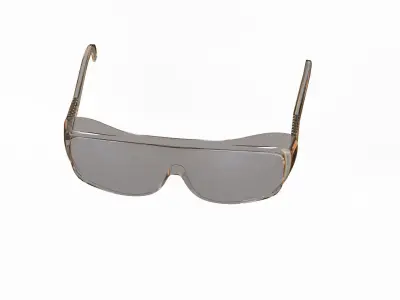  Industrial SAFETY GLASSES transparent Low-poly 3D model