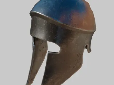 Spartan helmet Low-poly 3D model