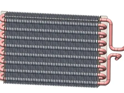 HVAC Air Conditioner Heat Exchanger Coil 3D model