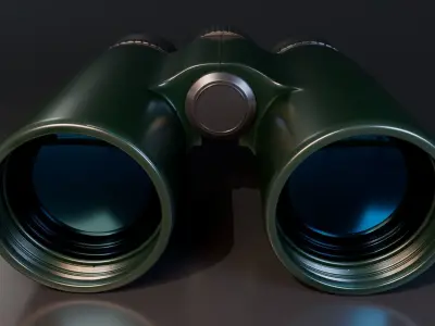 Military Binocular Low-poly 3D model