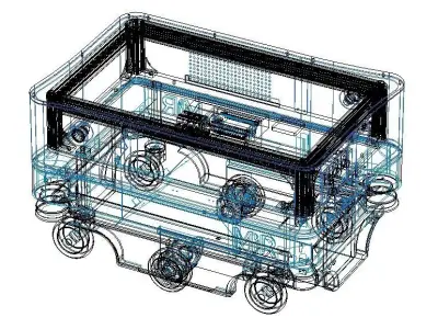 MIR200 Combine Platform 3D model