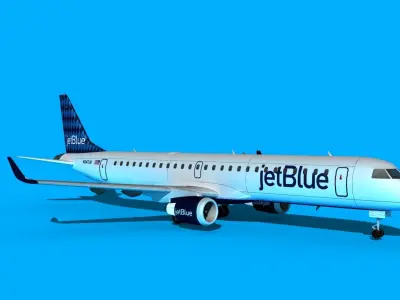 Embraer Emb-190 Jet Blue 5 3D model