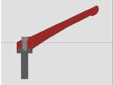 Hand Screw Free 3D model