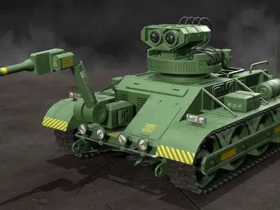 Robot Concept-3-Forest-Clean Low-poly 3D model