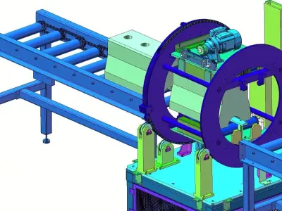 180 Degree Rotating Conveyor Transfer Machine 3D model