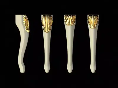 leg High quality 3d models for processing on a cnc machine  3D model 42