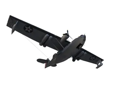 PBY-5 Catalina Low-poly 3D model