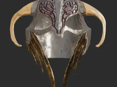 Warrior Helmet Low-poly 3D model