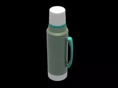 Vintage Thermos Low-poly 3D model