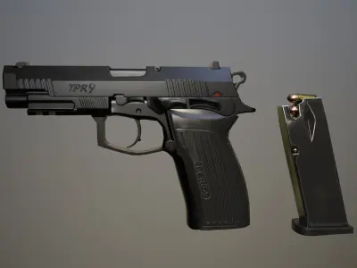 BERSA TPR9 Gun 9mm pistol Low-poly 3D model