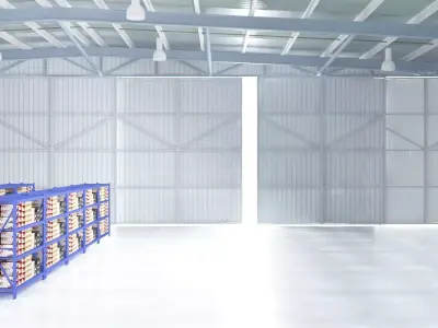Warehouse 30 x 23 m 3D model