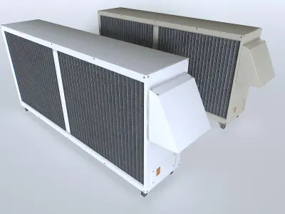 Rooftop AC hvac unit 4 Low-poly 3D model