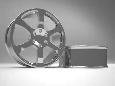 Alloy rim for car 3D model