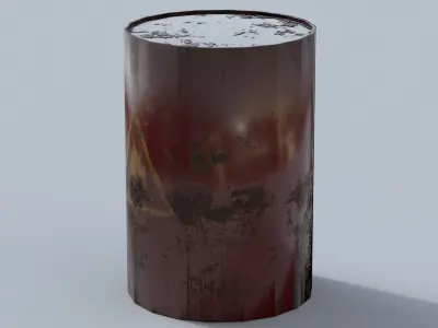 Game ready Low poly Realistic Barrel or fuel container 2 types Low-poly 3D model