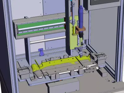 Sun visor screw automatic locking machine 3D model