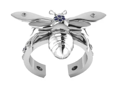 QUEEN BEETLE DESIGN RING 3D PRINTABLE MODEL 3D print model