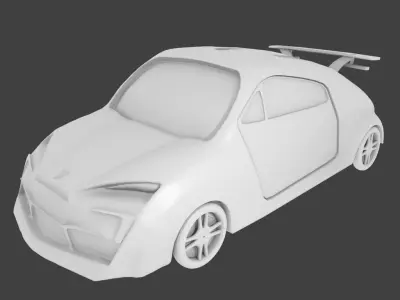 Concept Race Car Free low-poly 3D model